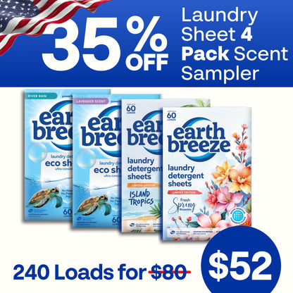 Laundry Sheet Scent Sampler - 4 Pack