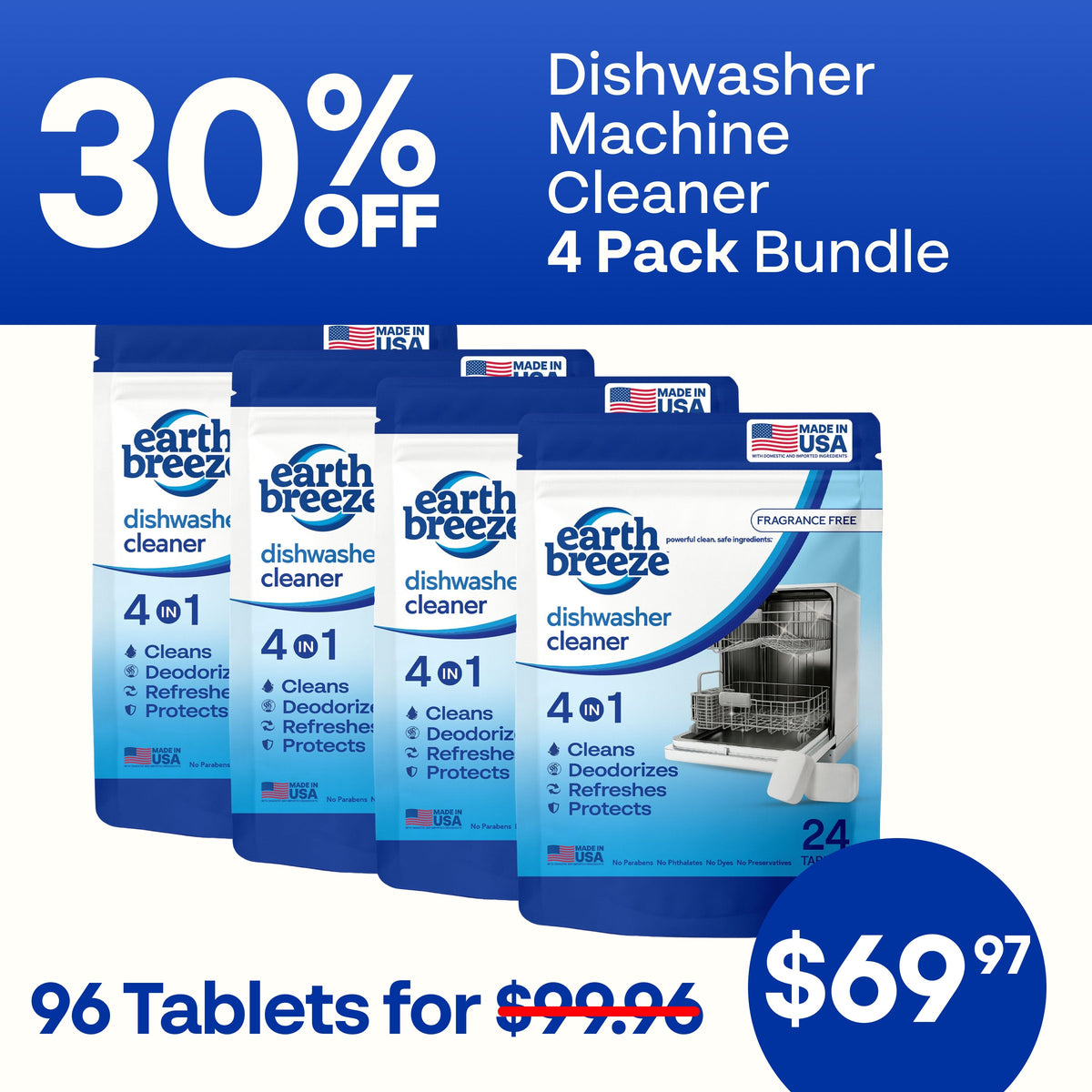 Dishwasher Cleaner - 4 Pack